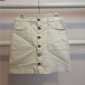 Kensie Cream A-line Mini Skirt Resort Wear